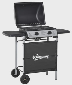 Grote Gasbarbecue met Deksel en Wielen - 5.6kW - 104x49x99cm