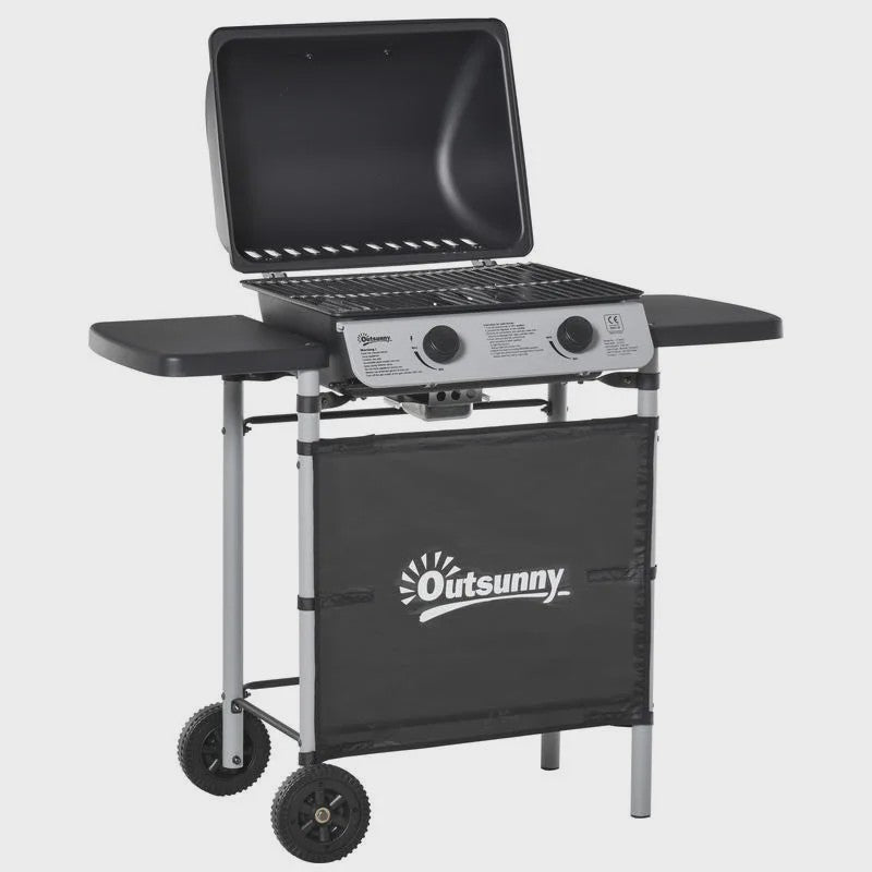 Grote Gasbarbecue met Deksel en Wielen - 5.6kW - 104x49x99cm