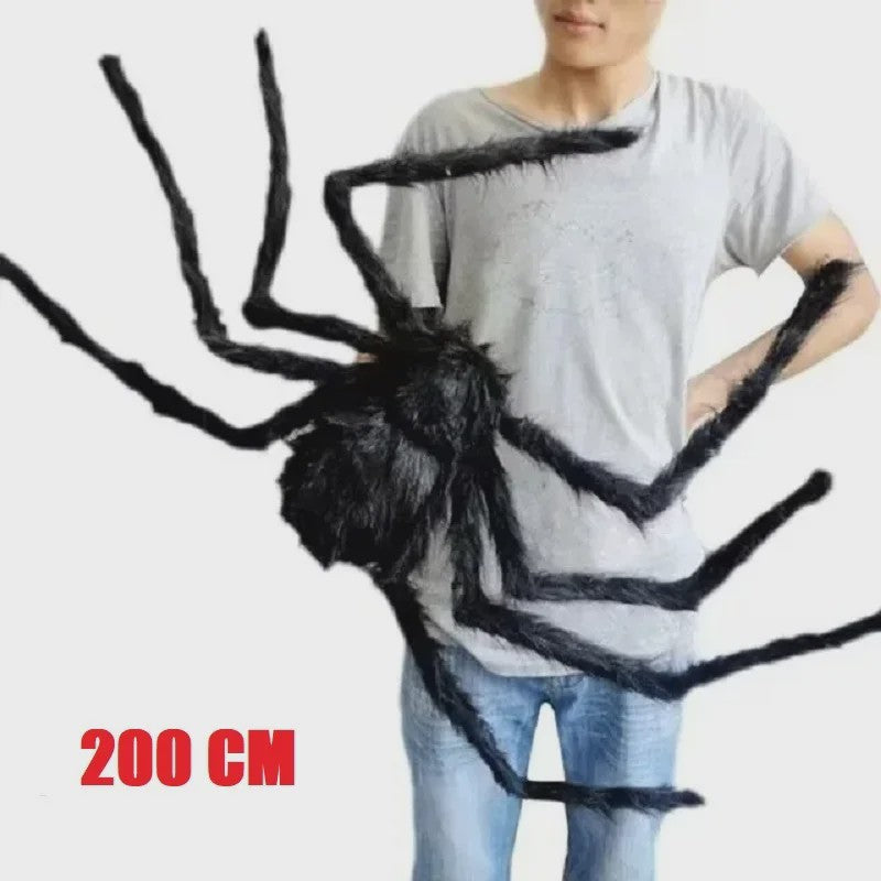 Enorme Pluche Spin Halloween Decoratie - 30cm tot 200cm
