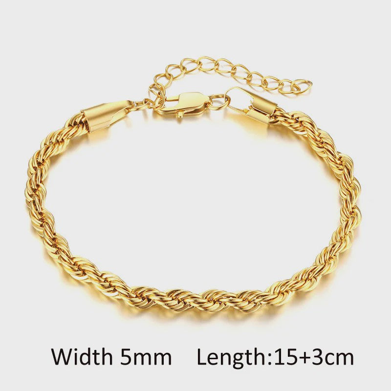 Gouden Roestvrij Staal Chunky Schakelarmband voor Dames - Waterdicht & Verstelbaar