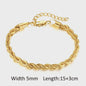 Gouden Roestvrij Staal Chunky Schakelarmband voor Dames - Waterdicht & Verstelbaar