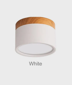 Nordic Hout LED Plafondspot - Dimbare Modern Design Verlichting