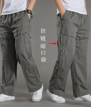 Herfst/Lente Heren Cargo Werkbroek Katoen - Casual Jogger & Klimbroek - Grote Maten tot 6XL
