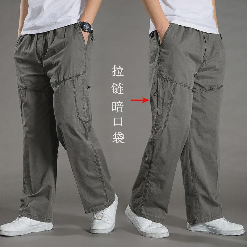 Herfst/Lente Heren Cargo Werkbroek Katoen - Casual Jogger & Klimbroek - Grote Maten tot 6XL