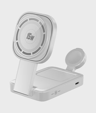 3-in-1 Magnetische Oplaadstation voor iPhone, Apple Watch & AirPods - Opvouwbaar
