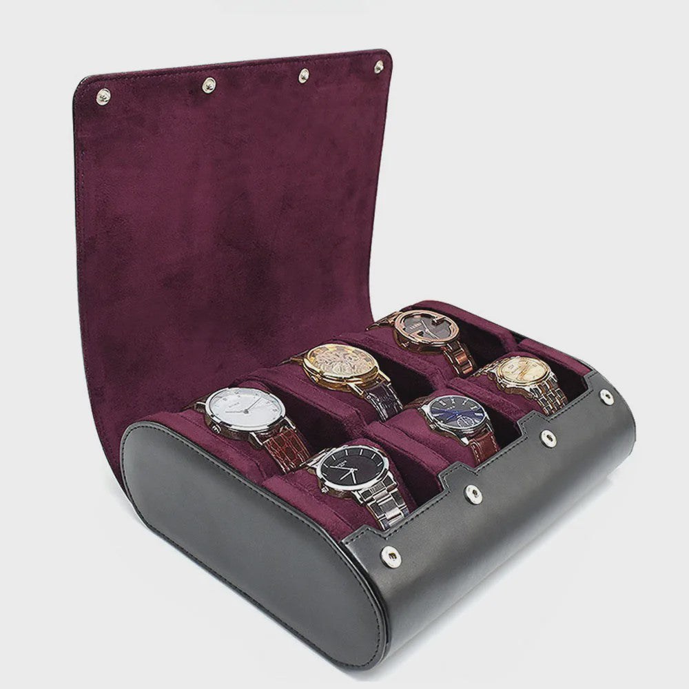 Luxe Horloge Reiskoffer Organizer - 6 Vakken - Voor Heren & Dames