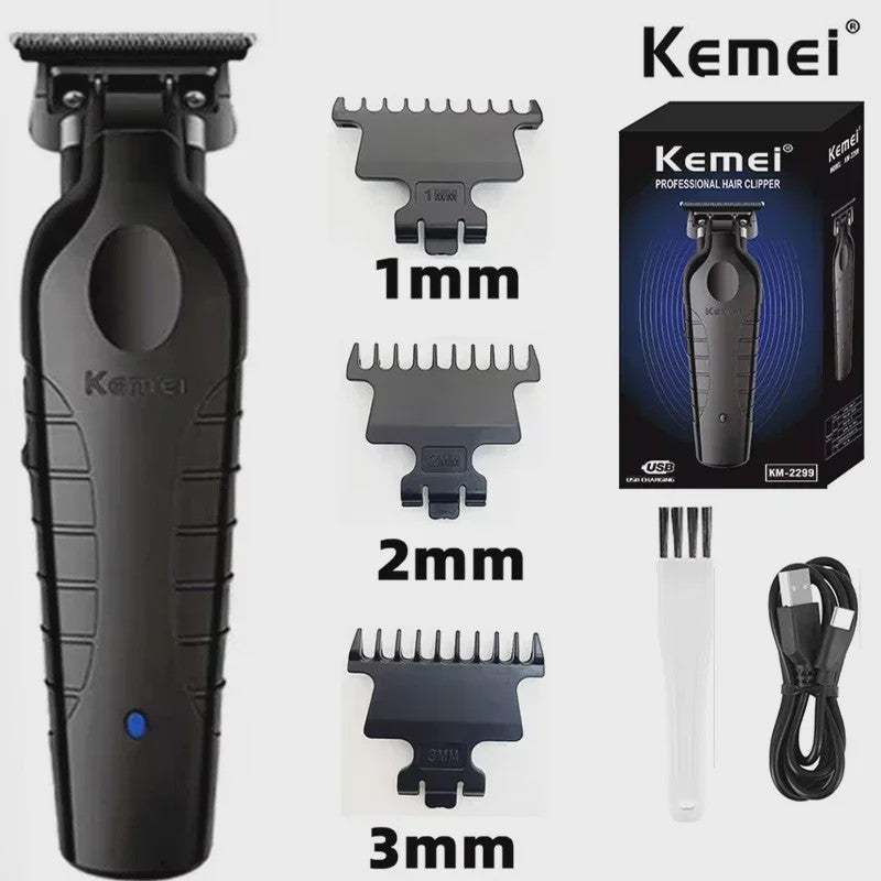 Kemei Professionele Draadloze Baardtrimmer & Tondeuse Set KM-1071/KM-2299