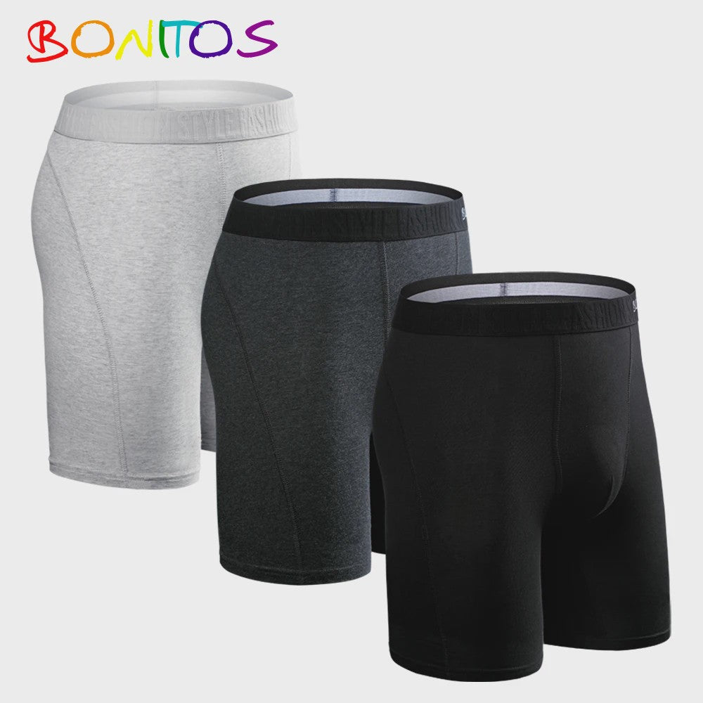 Set van 3 Heren Long Boxershorts - Comfortabel Katoen