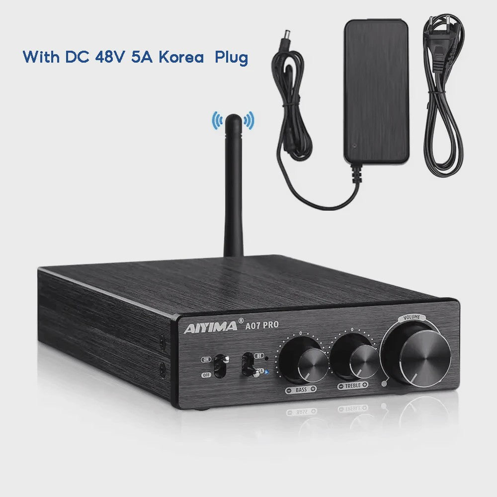 AIYIMA A07 PRO Bluetooth 5.2 Versterker TPA3255 - 2x 300W Stereo Digitale Audio Versterker met RCA & APT-X HD