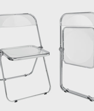 Stapelbare Transparante Acryl Klapstoel met Chroom Frame - Luxe Loungestoel voor Feest, Banket & Conferentie