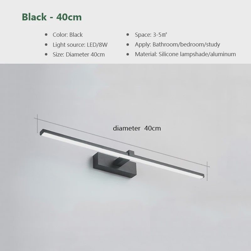 Moderne LED Wandlamp Badkamer - Stijlvol Aluminium met 3 Kleuren Licht