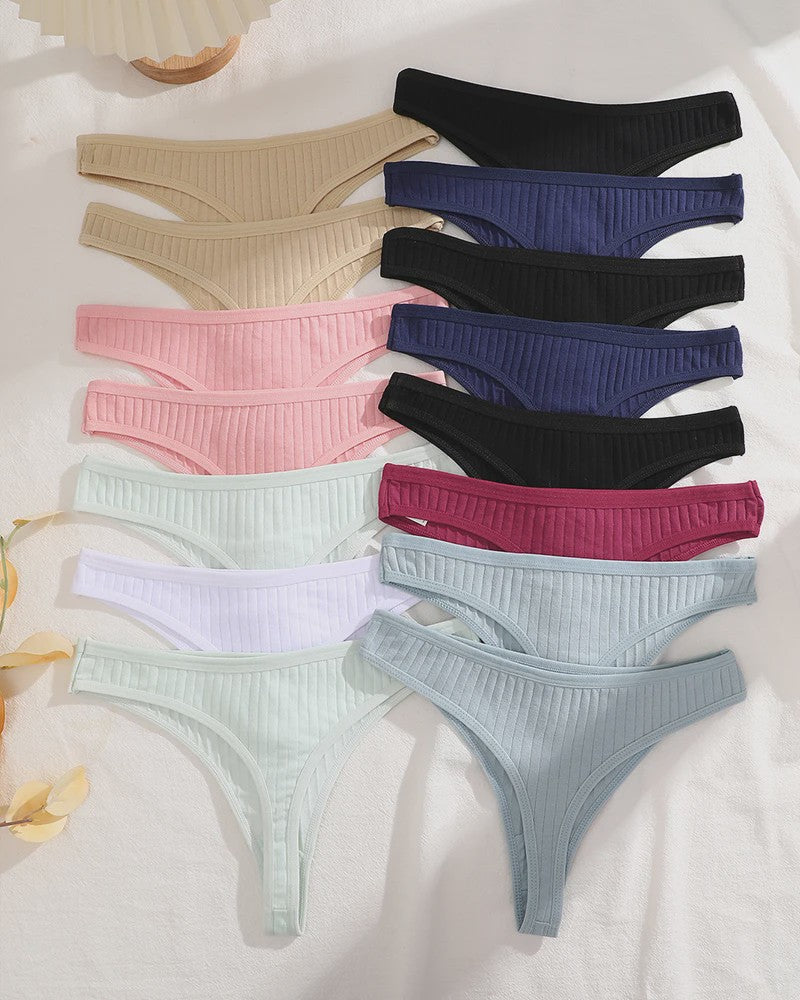 15-Delige Set Dames String Broekjes - Katoen, Sexy & Comfortabel Ondergoed