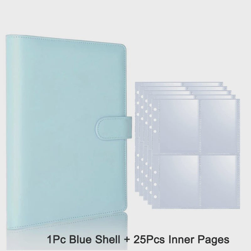 A5 Kpop Fotokaart Binder: Verzamelboek voor Idoolkaarten & Foto's - 25 Pagina's met 4 Vakjes