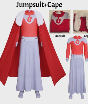 Invincible Thragg Cosplay Kostuum Jumpsuit met Mantel - Volwassen Viltrumite Outfit