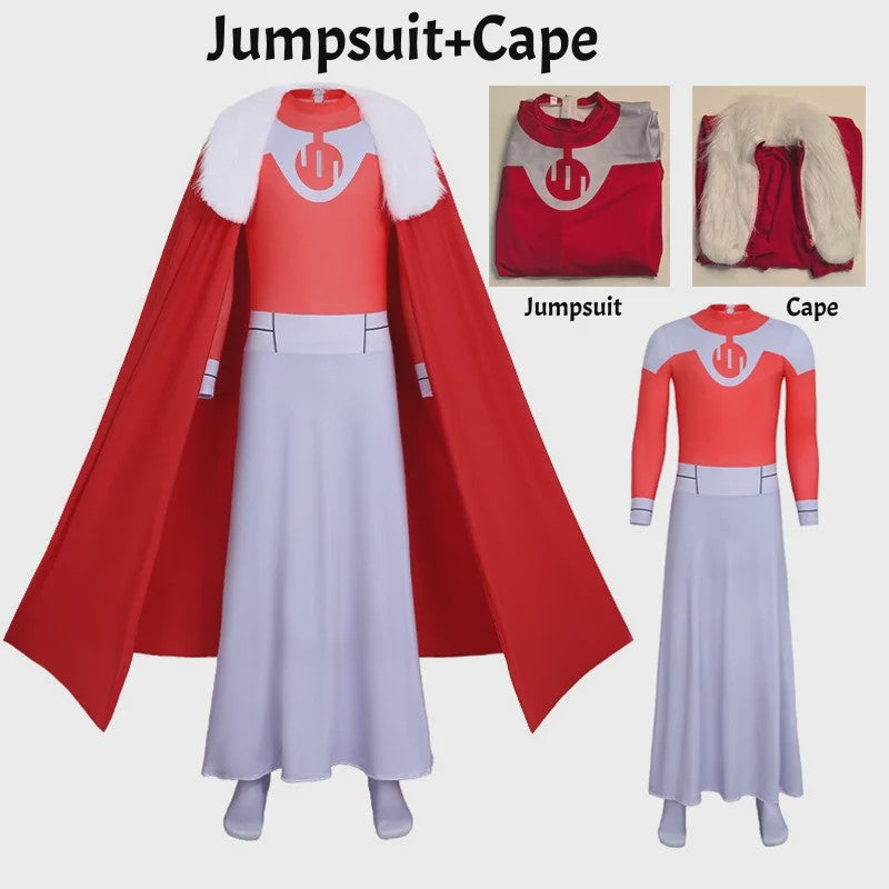 Invincible Thragg Cosplay Kostuum Jumpsuit met Mantel - Volwassen Viltrumite Outfit