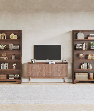 Industriële Boekenkast 180cm Hoog - Vintage Bruin Hout - 6 Open Planken
