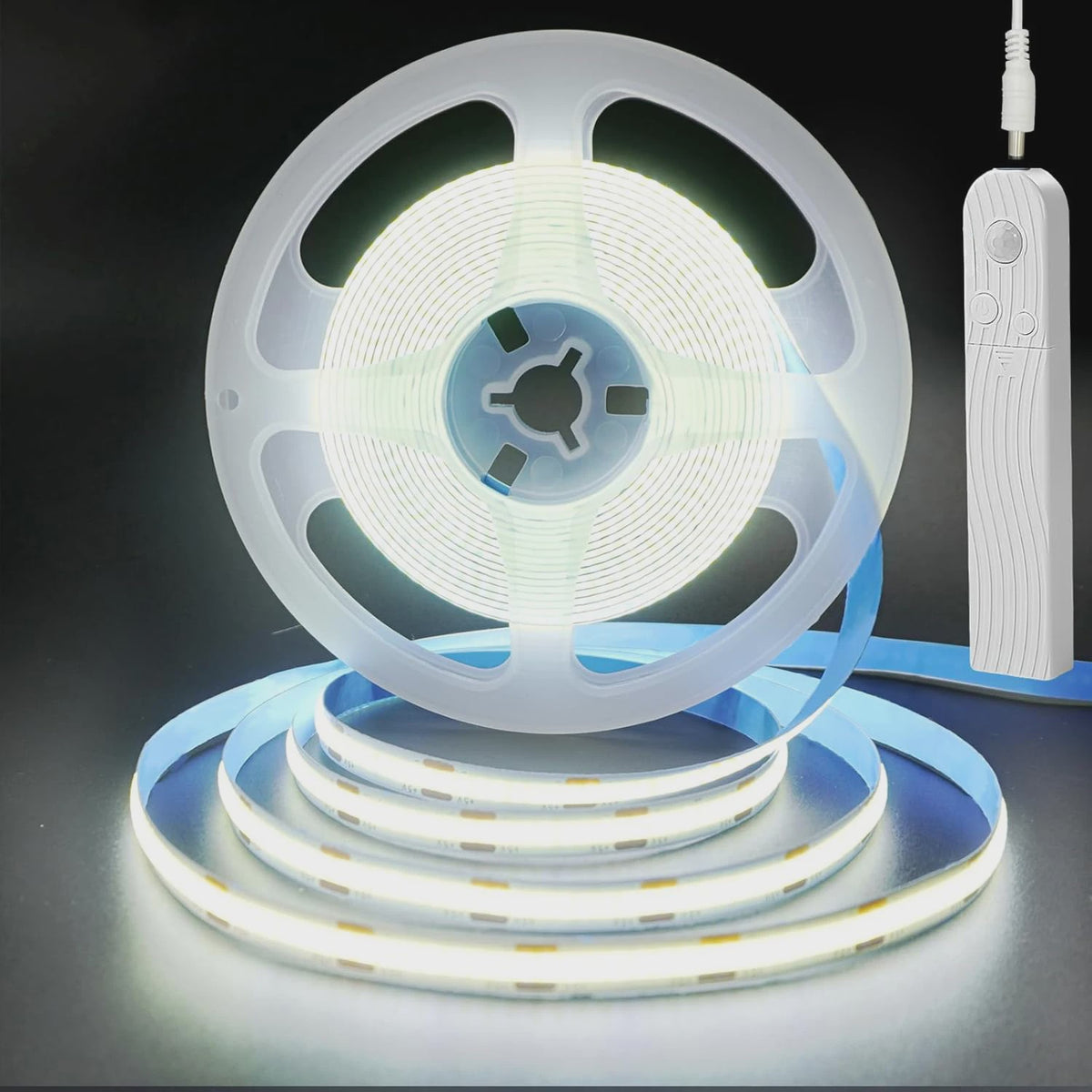 COB LED Strip met PIR Bewegingssensor - Flexibel, Zelfklevend, Batterijgevoed (5V)