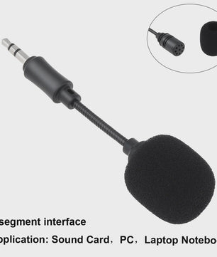 Flexibele Mini Microfoon met 3.5mm Jack voor Telefoon, PC & Laptop