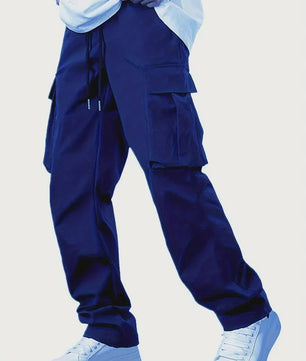 Herfst/Winter Heren Cargo Broek met Multi-Pocket en Tailleband