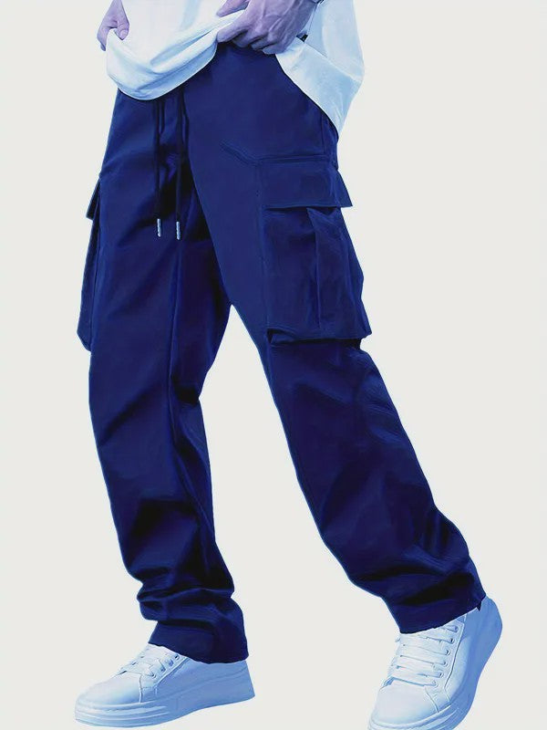Herfst/Winter Heren Cargo Broek met Multi-Pocket en Tailleband