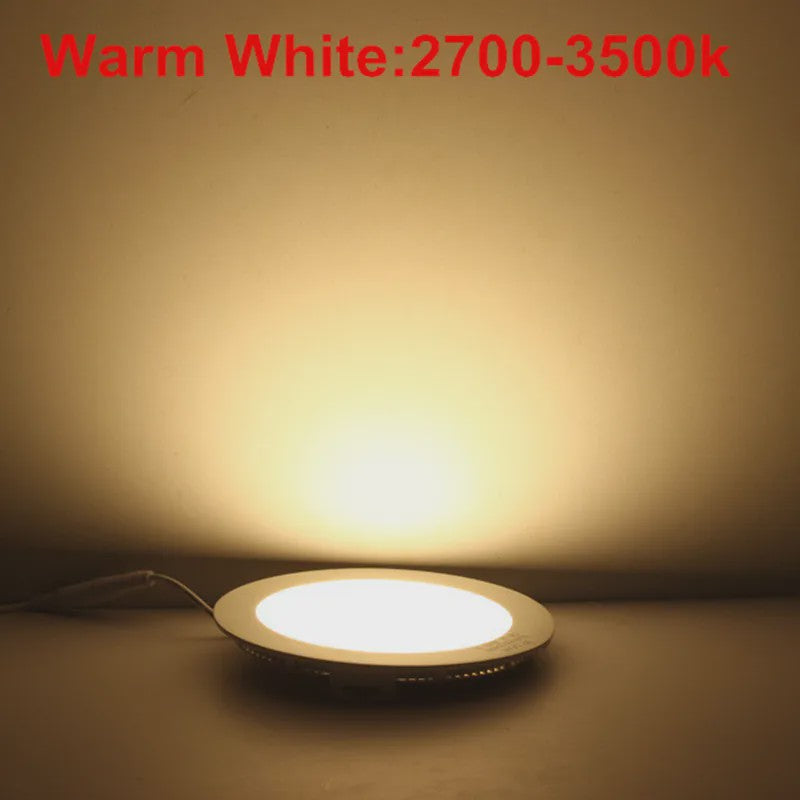 Ultra Dunne LED Panel Downlighter - Rond Verzonken Plafondlamp