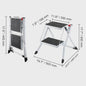 Opvouwbare 2-treden trapkruk met anti-slip pedalen en hoge draagkracht (150 kg)