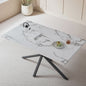 Moderne Rechthoekige Eettafel 140x80cm met Zwart Metalen Onderstel - Geschikt voor 4-6 Personen
