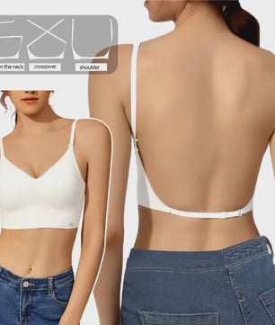 Onzichtbare Push-Up BH met Diepe U-Hals en Strapless Optie - Perfect voor Jurken
