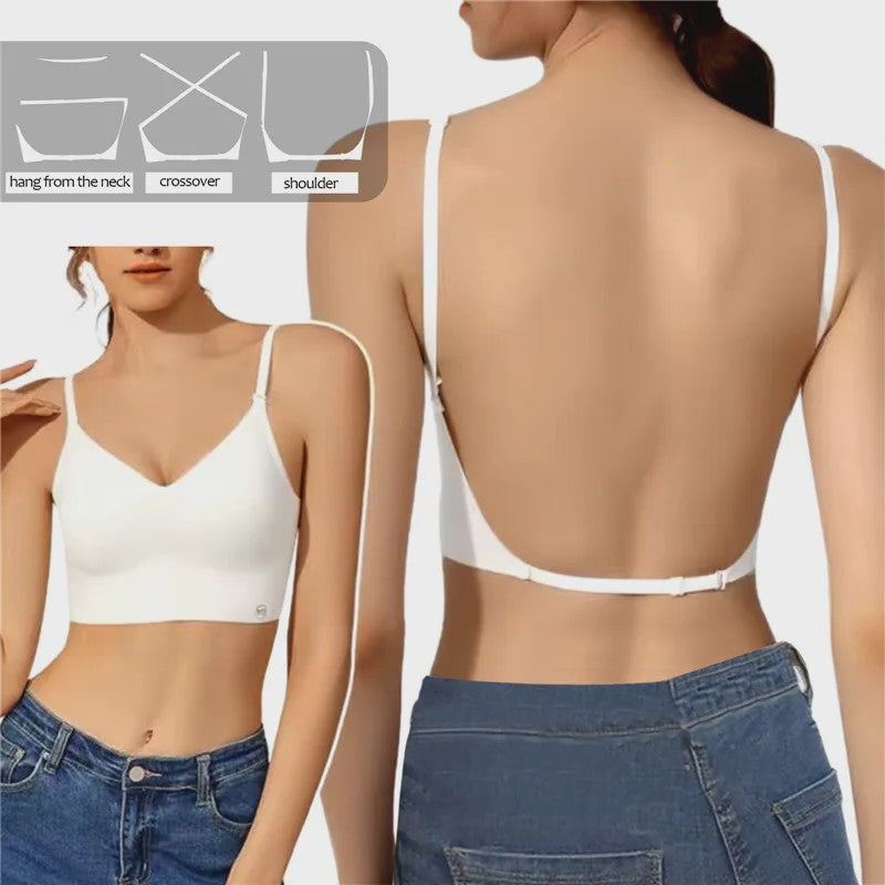 Onzichtbare Push-Up BH met Diepe U-Hals en Strapless Optie - Perfect voor Jurken