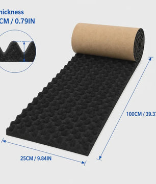 2cm Dik Zelfklevend Akoestisch Schuim Rol - Geluidsabsorberend & Isolatie voor Auto, Studio, Muur
