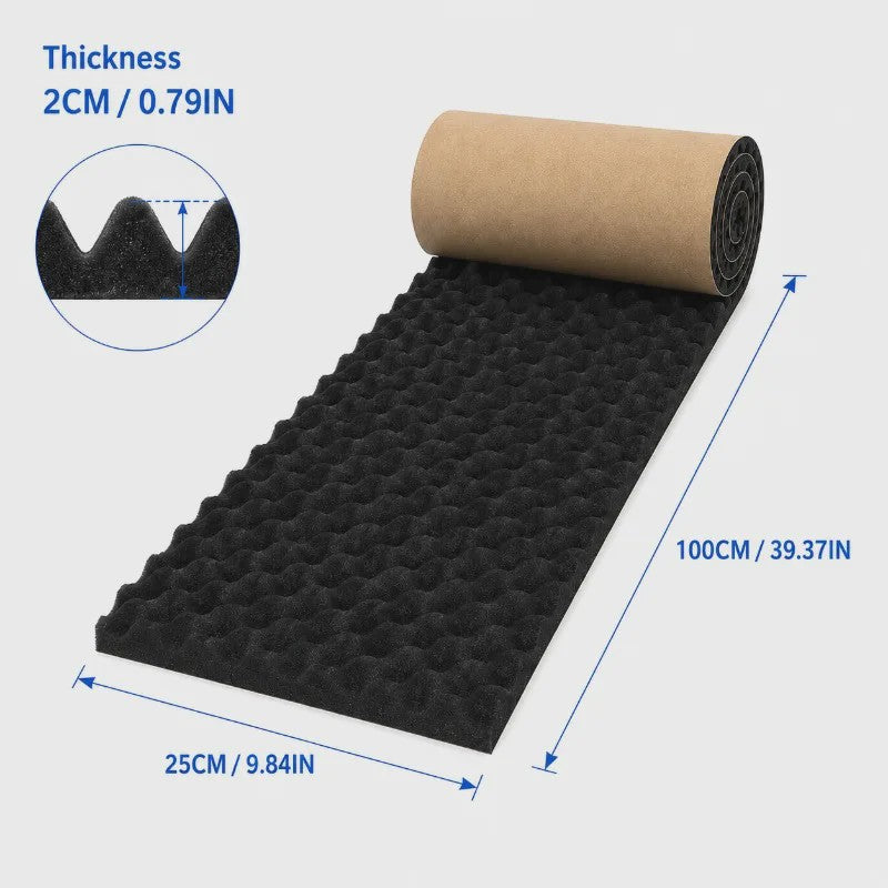 2cm Dik Zelfklevend Akoestisch Schuim Rol - Geluidsabsorberend & Isolatie voor Auto, Studio, Muur