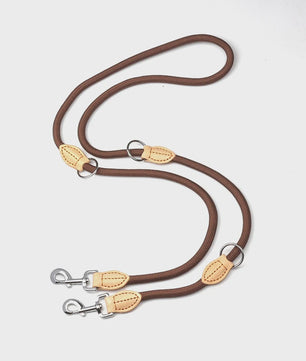 Verstelbare Nylon Dubbele Hondenlijn - Handsfree en Multifunctioneel voor 1 of 2 Honden