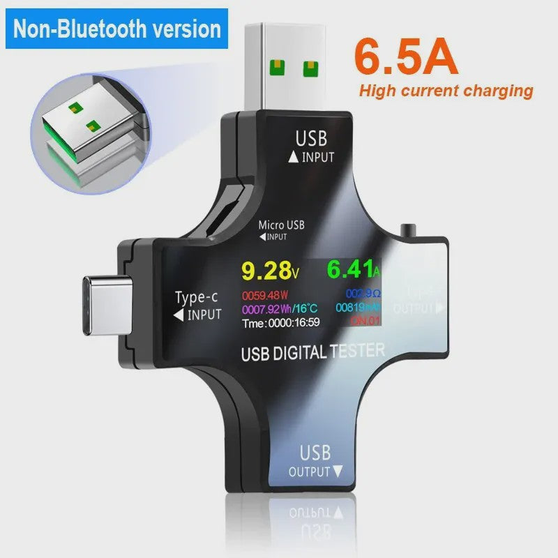 USB Tester Type-C PD Digitale Voltmeter Amperemeter - Meet Capaciteit & Stroom