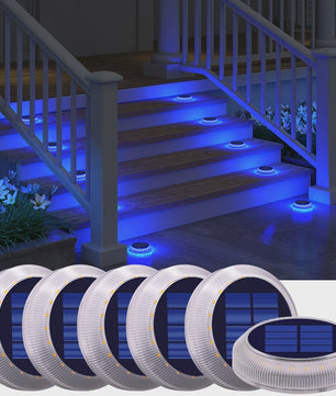 Solar Buitenlampen Warm Wit - IP68 Waterdicht - Oplaadbaar - Voor Oprit, Trap, Dek & Tuin