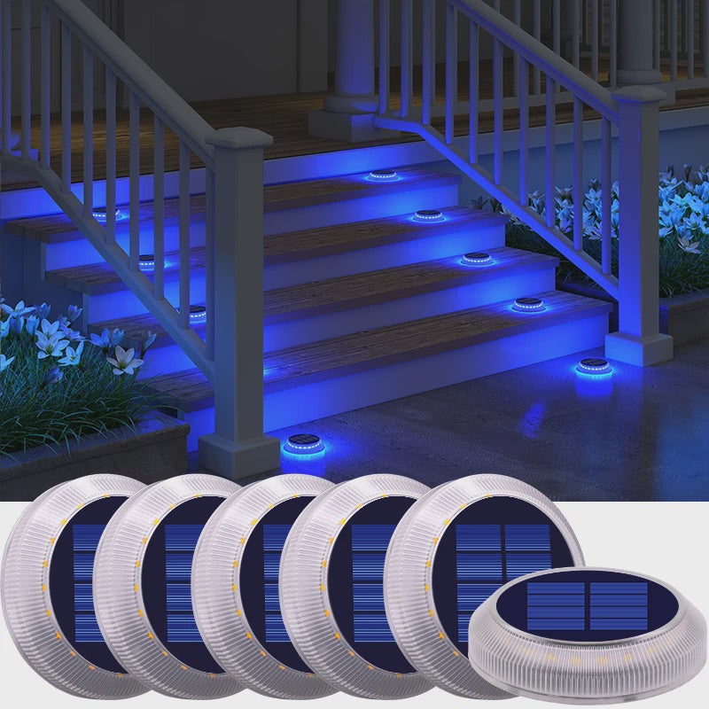 Solar Buitenlampen Warm Wit - IP68 Waterdicht - Oplaadbaar - Voor Oprit, Trap, Dek & Tuin