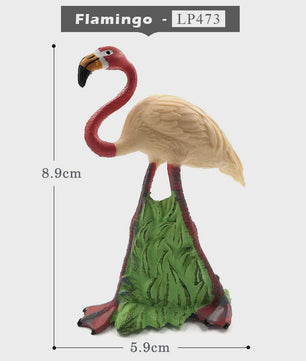 Miniatuur Flamingo & Kraanvogel Beeldjes - Decoratieve Tuin- en Huisdecoratie