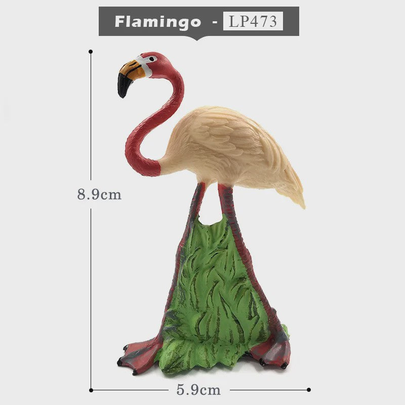 Miniatuur Flamingo & Kraanvogel Beeldjes - Decoratieve Tuin- en Huisdecoratie