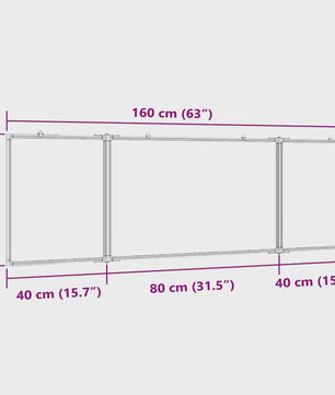 Magnetisch Whiteboard 3 Paneel Klapbaar 160x50 cm Aluminium Frame - Ideaal voor Kantoor, School & Thuis