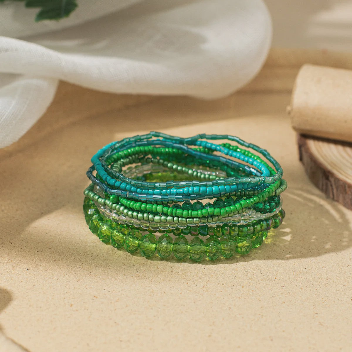 Set van 10 Bohemia Kralen Armbanden - Zomerse Stijl & Strand Vakantie Sieraden