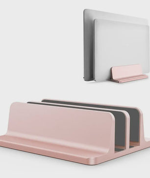 Verticale Laptopstandaard voor Macbook Air/Pro & Desktop - Dubbel & Verstelbaar (tot 17.3 Inch)