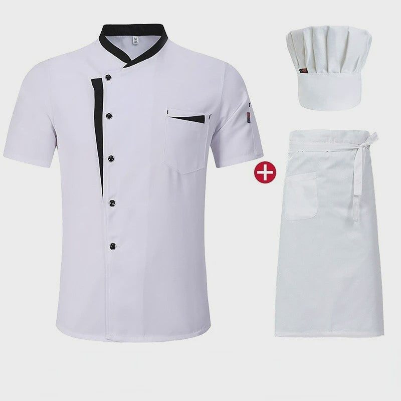 Klassiek Chef Jack met Korte Mouwen - Horeca Uniform voor Heren en Dames