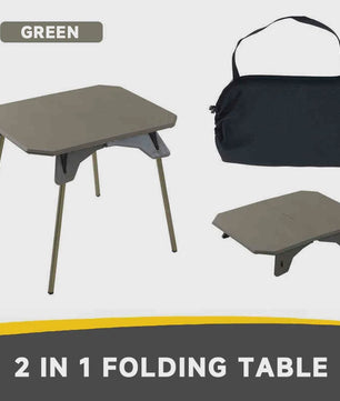 WESTTUNE Ultralichte Opvouwbare Campingtafel - Dubbel Doel, Draagbaar & Verstelbaar voor Buitenactiviteiten