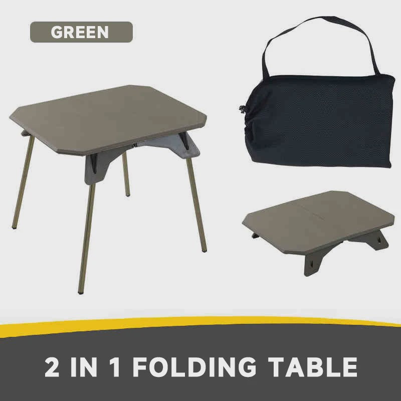 WESTTUNE Ultralichte Opvouwbare Campingtafel - Dubbel Doel, Draagbaar & Verstelbaar voor Buitenactiviteiten