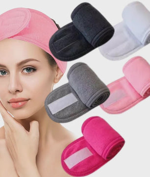 Verstelbare Make-up Haarband (5 Stuks) - Zachte Handdoekstof voor Gezichtsreiniging, Yoga & Spa