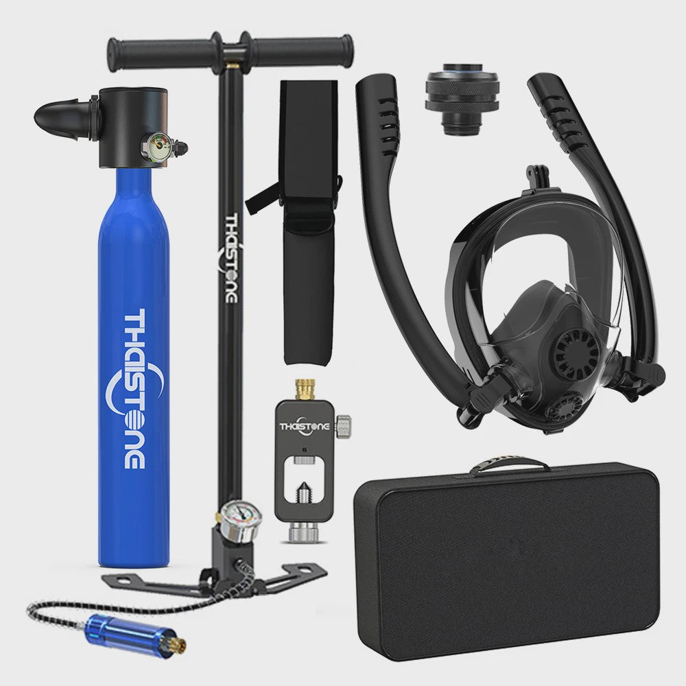 Draagbare Mini Duiktank met Full Face Snorkelmasker - 0.5L