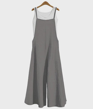 Dames Jumpsuit Zomer Mouwloos Katoen Linnen met Wijde Pijpen - Casual en Comfortabel