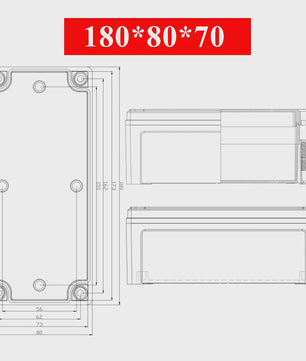 Waterproof Plastic Enclosure Box Electronic Electrical Project Box ABS Outdoor Junction Box Housing IP67 Project Instrument Case