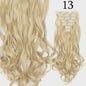 24 Inch Clip-in Haarverlenging - 7 Delig Set met 16 Clips - Synthetisch Recht Haar (Blond & Zwart)