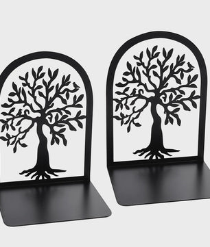 Decoratieve Levensboom Boekensteunen - Stijlvolle Boekenhouders voor Bureau en Thuis