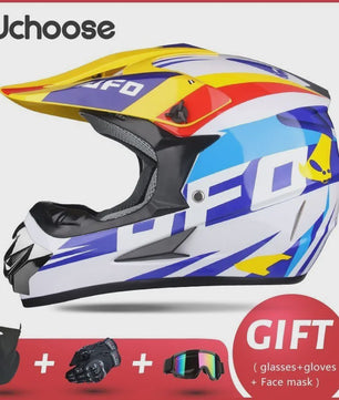Professionele Off-road Motorhelm voor Volwassenen & Kinderen - Inclusief Gratis Gift Set